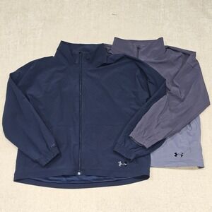 Under Armour Lot Of 2 Jackets Women Sz XL Full Zip Storm Woven Jacket Waterproof